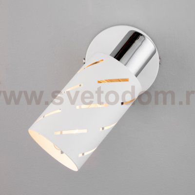Настенный светильник с поворотным плафоном Eurosvet 20090/1 белый/хром Fente