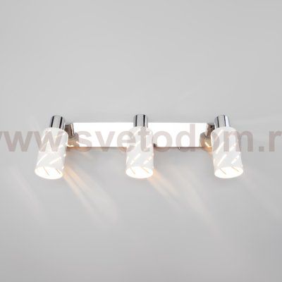 Настенный светильник с поворотными плафонами Eurosvet 20090/3 белый/хром Fente