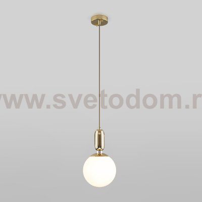 Подвесной светильник со стеклянным плафоном Eurosvet 50197/1 золото Bubble