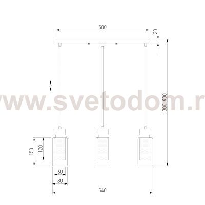 Подвесной светильник Eurosvet 50115/3 черный Amado