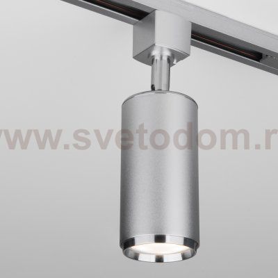 Трековый светильник для однофазного шинопровода Svit GU10 хром матовый MRL 1013 Elektrostandard