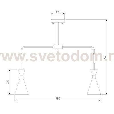 Люстра с металлическими плафонами Bogates 316/6 Glustin