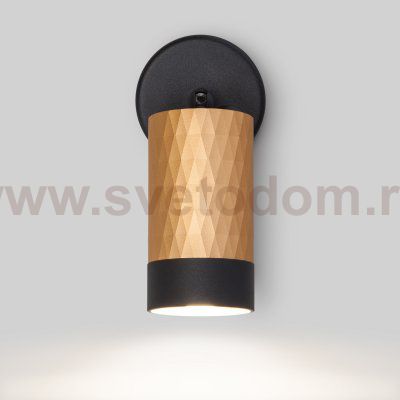 Настенный светильник с выключателем Eurosvet 20088/1 черный/золото Mizar