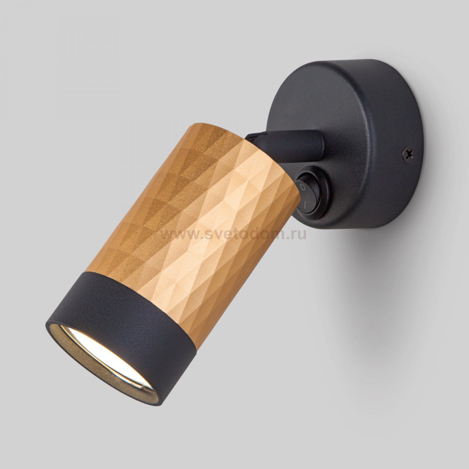 Настенный светильник с выключателем Eurosvet 20088/1 черный/золото Mizar