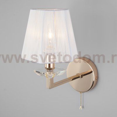 Настенный светильник с абажуром Eurosvet 60114/1 золото Alegria