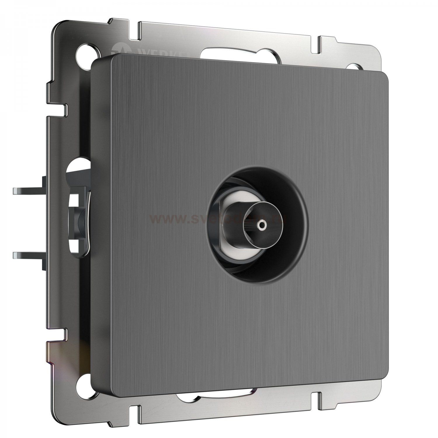 ТВ-розетка оконечная (графит рифленый) W1183004 Werkel