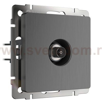 ТВ-розетка оконечная (графит рифленый) W1183004 Werkel