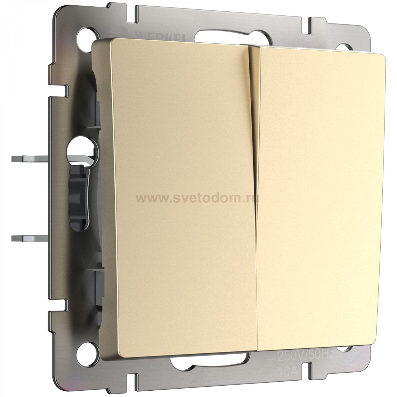 Выключатель  двухклавишный (шампань) W1120011 Werkel
