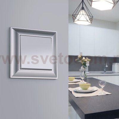 W1112006/ Выключатель одноклавишный проходной (серебряный) W1112006