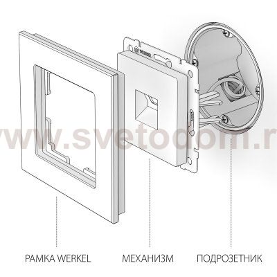 W1181006/ Розетка Ethernet RJ-45 (серебряный) W1181006