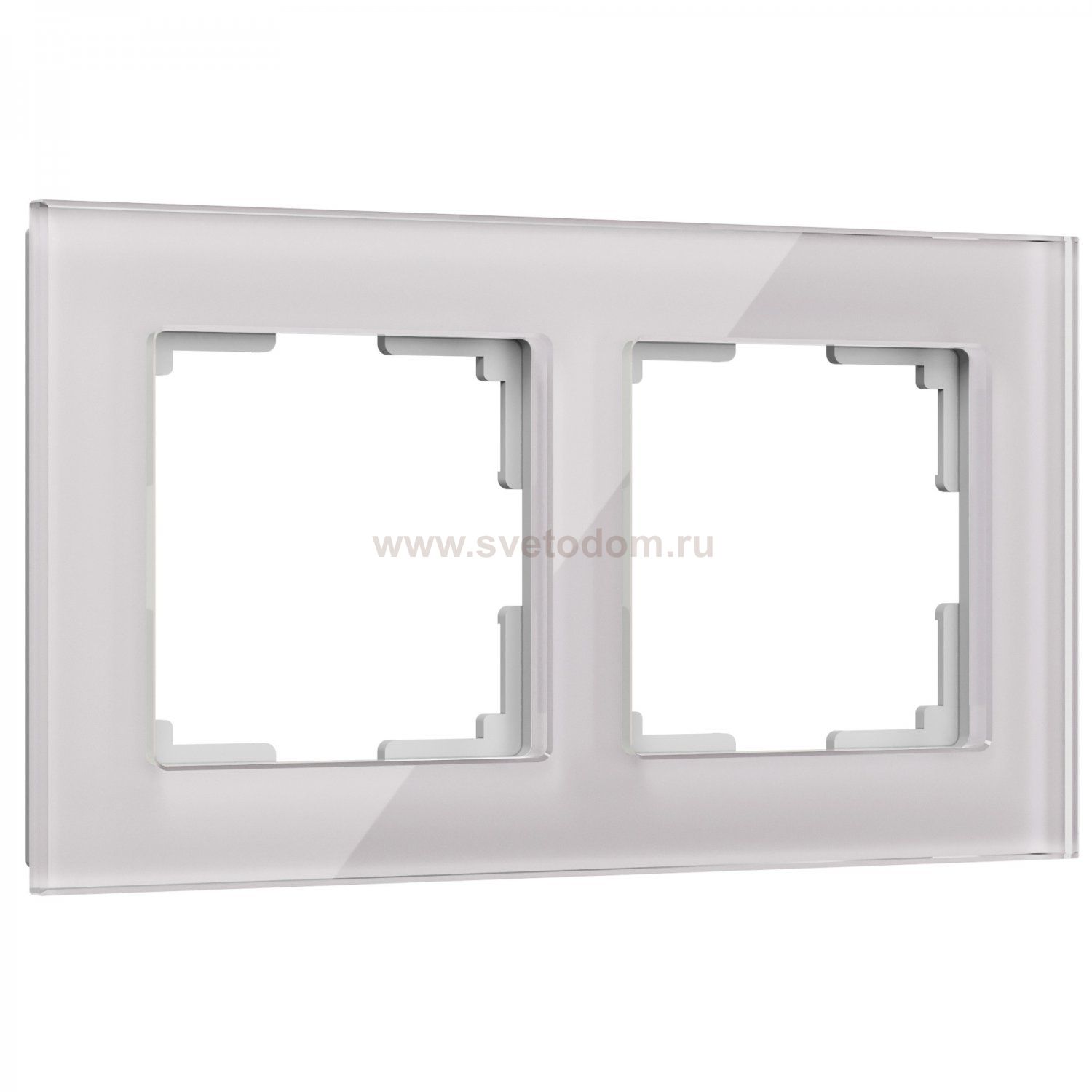 Рамка на 2 поста (дымчатый,стекло) W0021117 Werkel