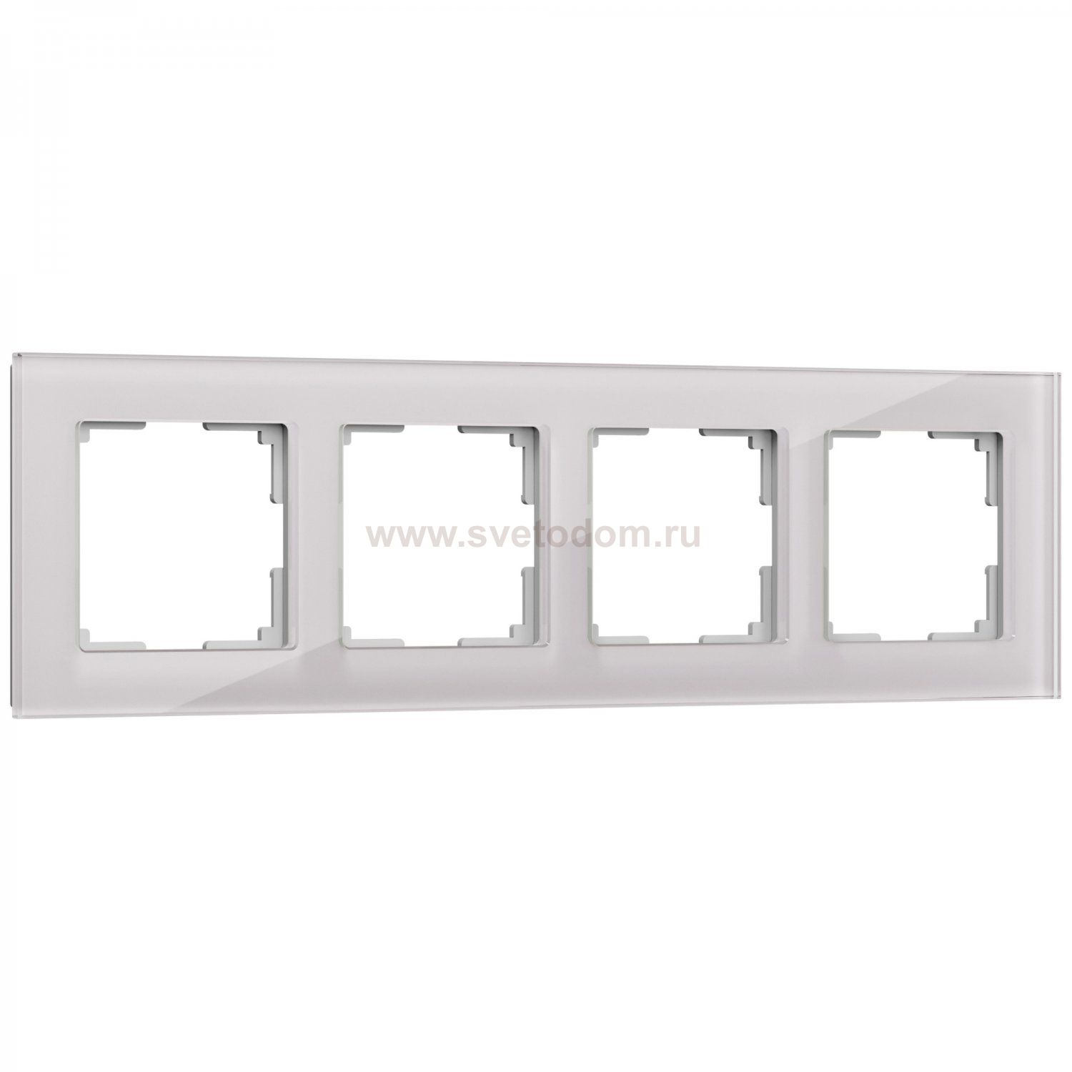 Рамка на 4 поста (дымчатый,стекло) W0041117 Werkel