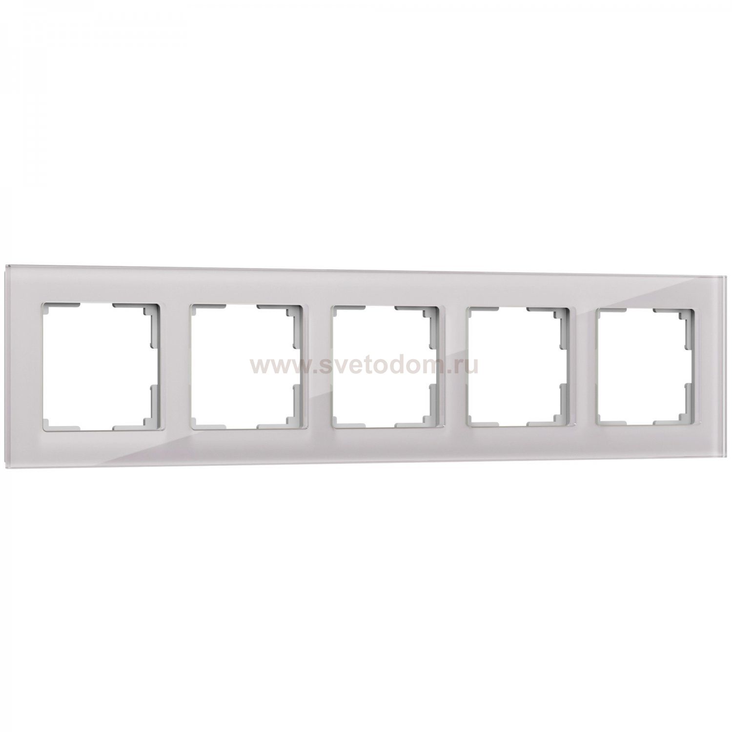 Рамка на 5 постов (дымчатый, стекло) W0051117 Werkel