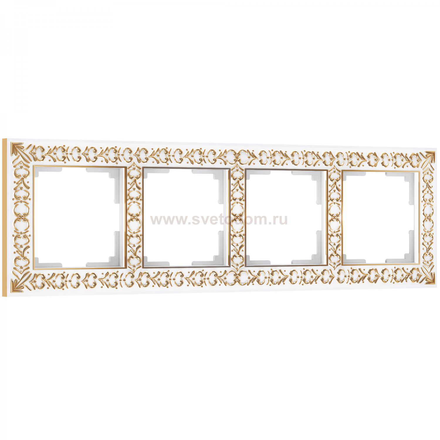 Рамка на 4 поста (белое золото) W0041523 Werkel