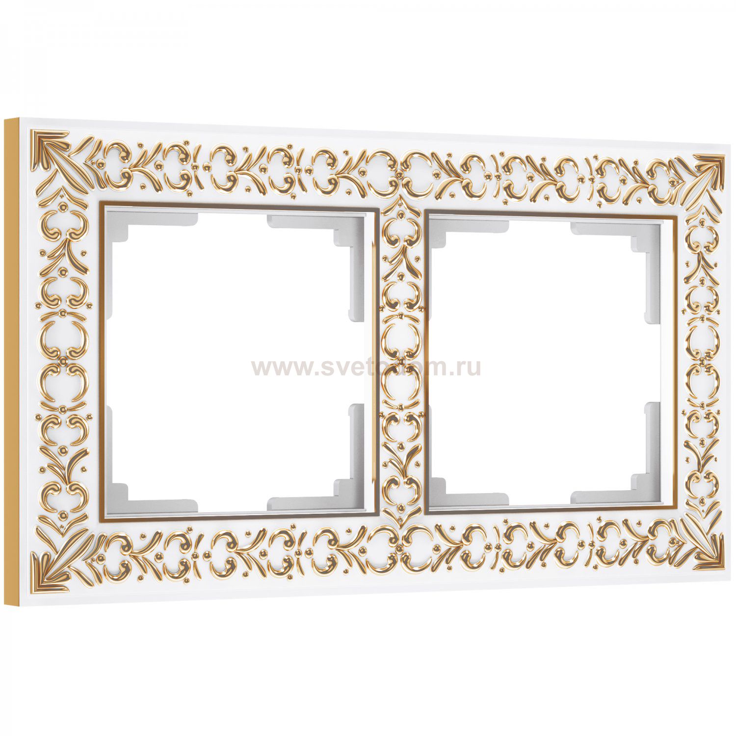 Рамка на 2 поста (белое золото) Werkel W0021523