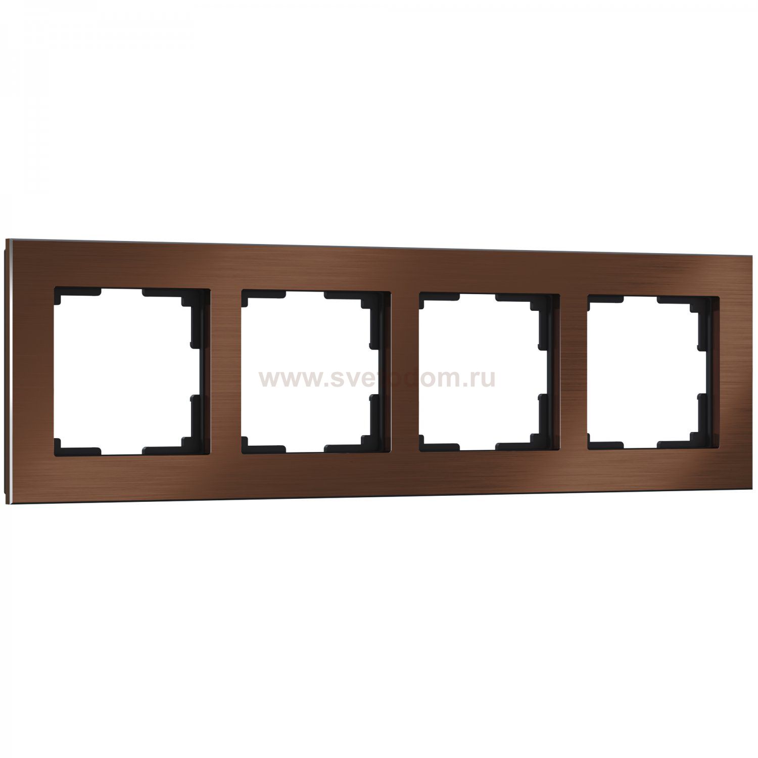 Рамка на 4 поста (коричневый алюминий) W0041714 Werkel