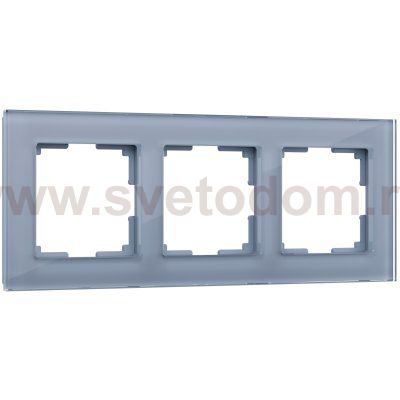 Рамка на 3 поста (серый,стекло) W0031115 Werkel
