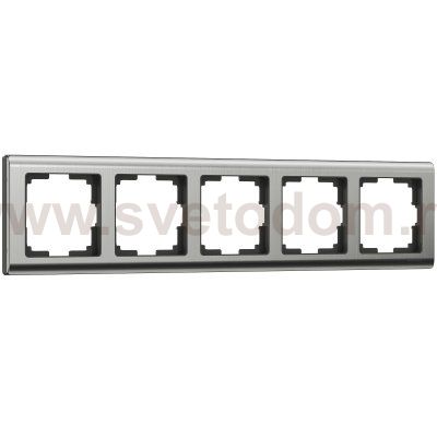 Рамка на 5 постов (глянцевый никель) W0051602 Werkel