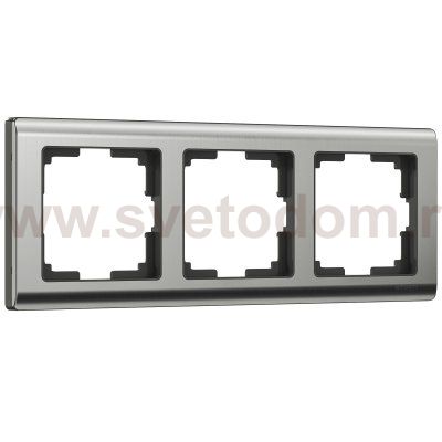 Рамка на 3 поста (глянцевый никель) W0031602 Werkel