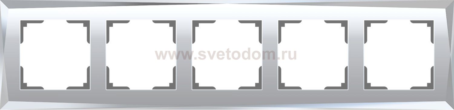 Рамка на 5 постов (зеркальный) Werkel W0051220