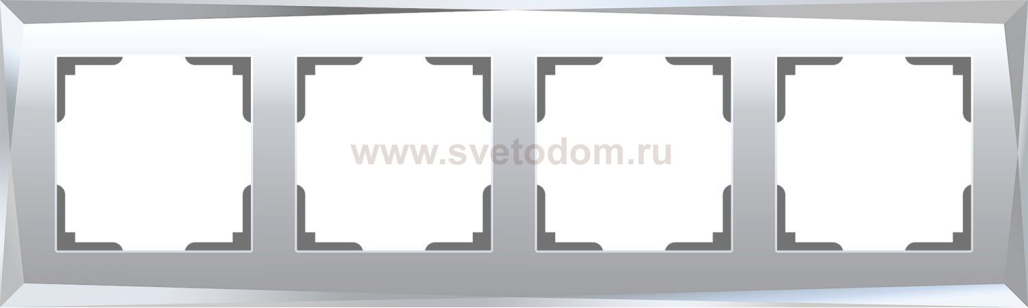 Рамка на 4 поста (зеркальный) Werkel W0041220