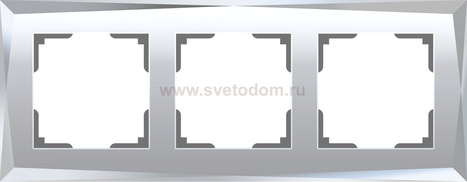 Рамка на 3 поста (зеркальный) W0031220 Werkel