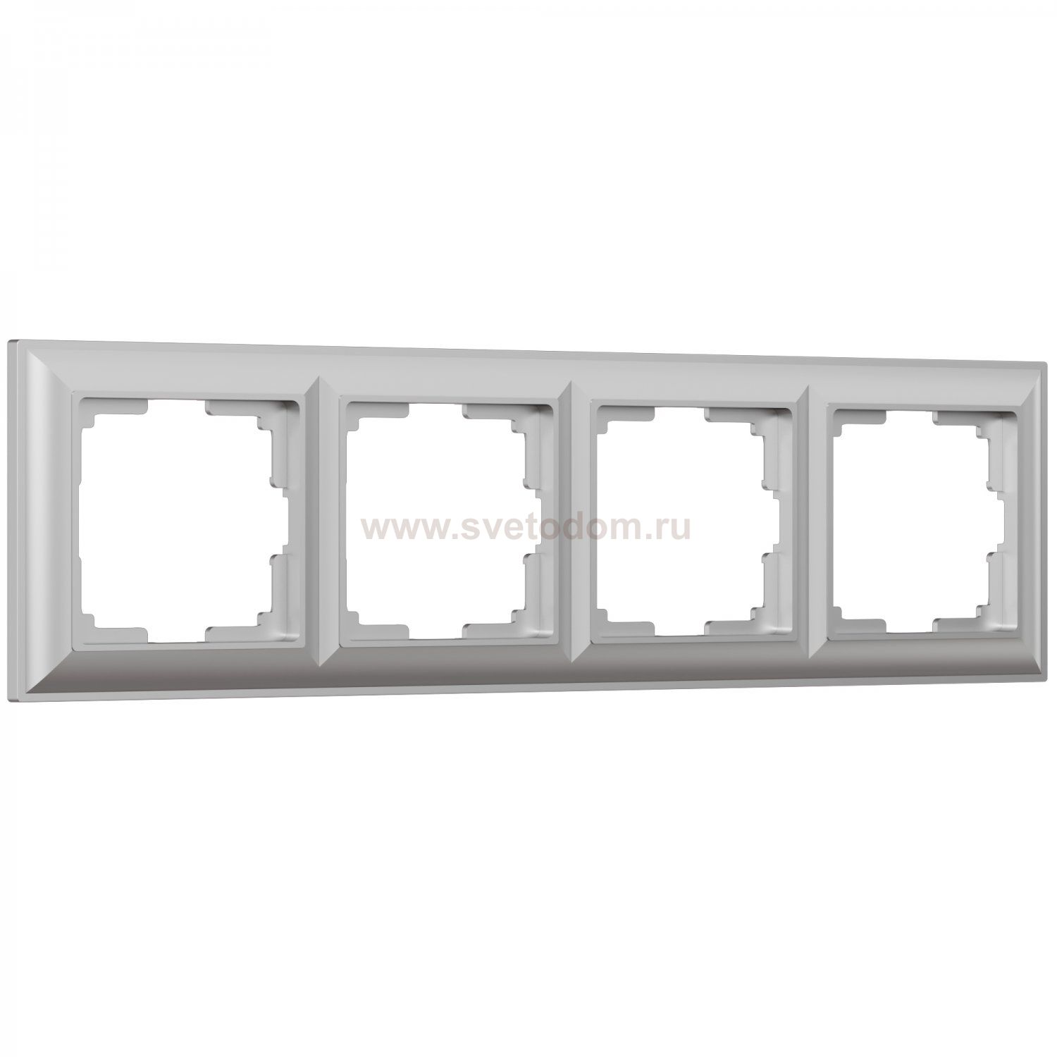 Рамка на 4 поста (серебряный) W0042206 Werkel