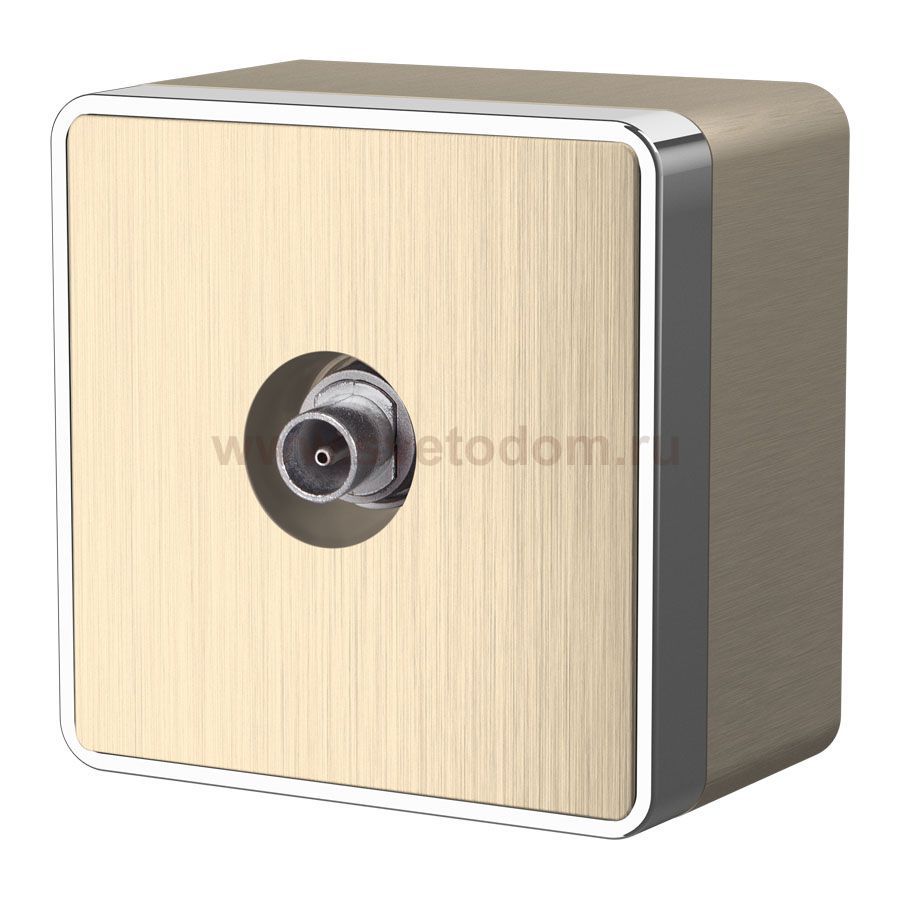 ТВ-розетка оконечная Gallant (шампань рифленый) Werkel W5083010