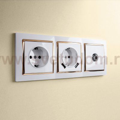 ТВ-розетка оконечная (белая) W1183001 Werkel