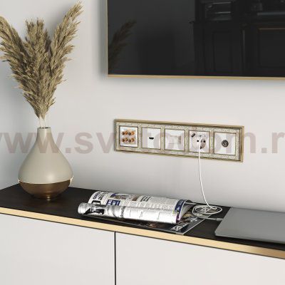 Розетка двойная Ethernet RJ-45 (белая) W1181101 Werkel