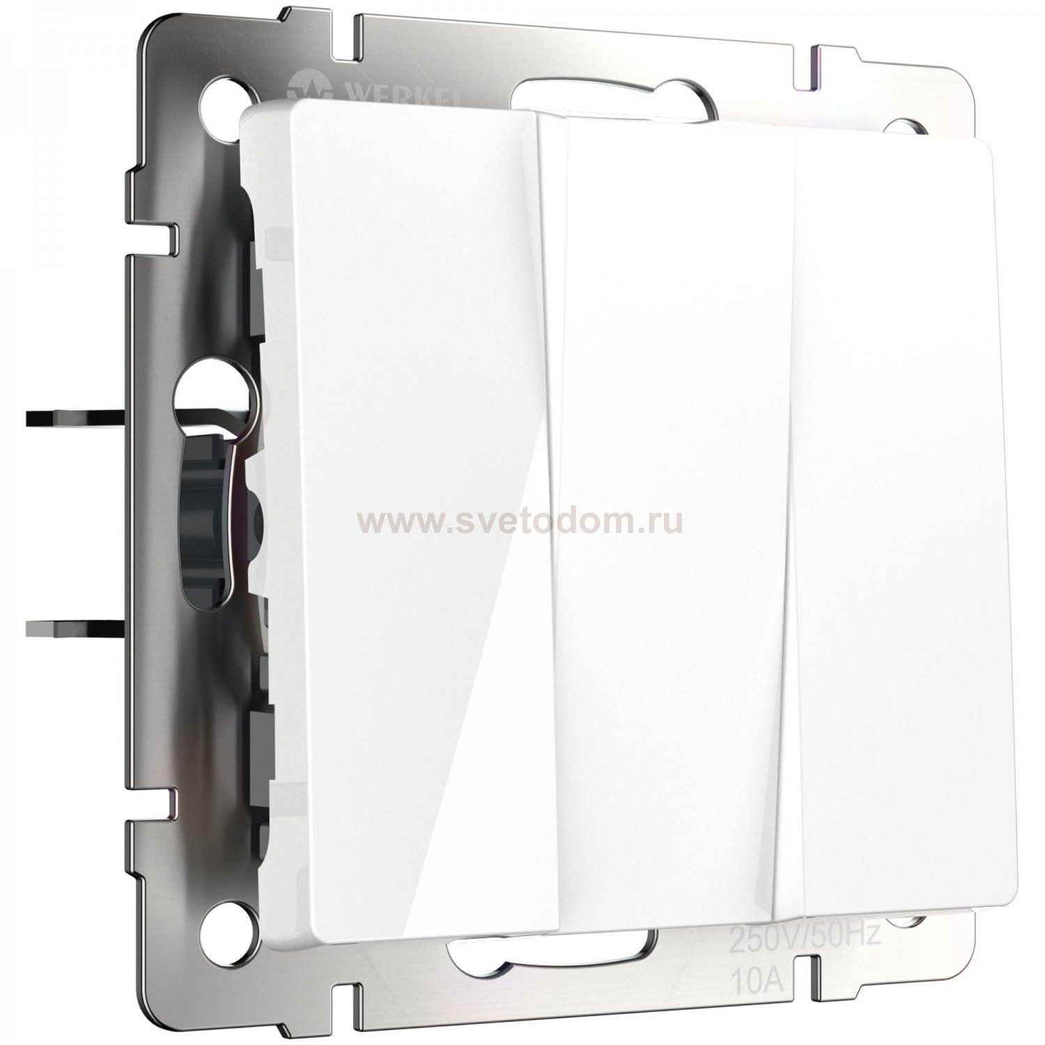 Выключатель трехклавишный (белый) Werkel W1130001