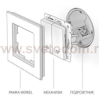 Выключатель жалюзи (белый) Werkel W1124501