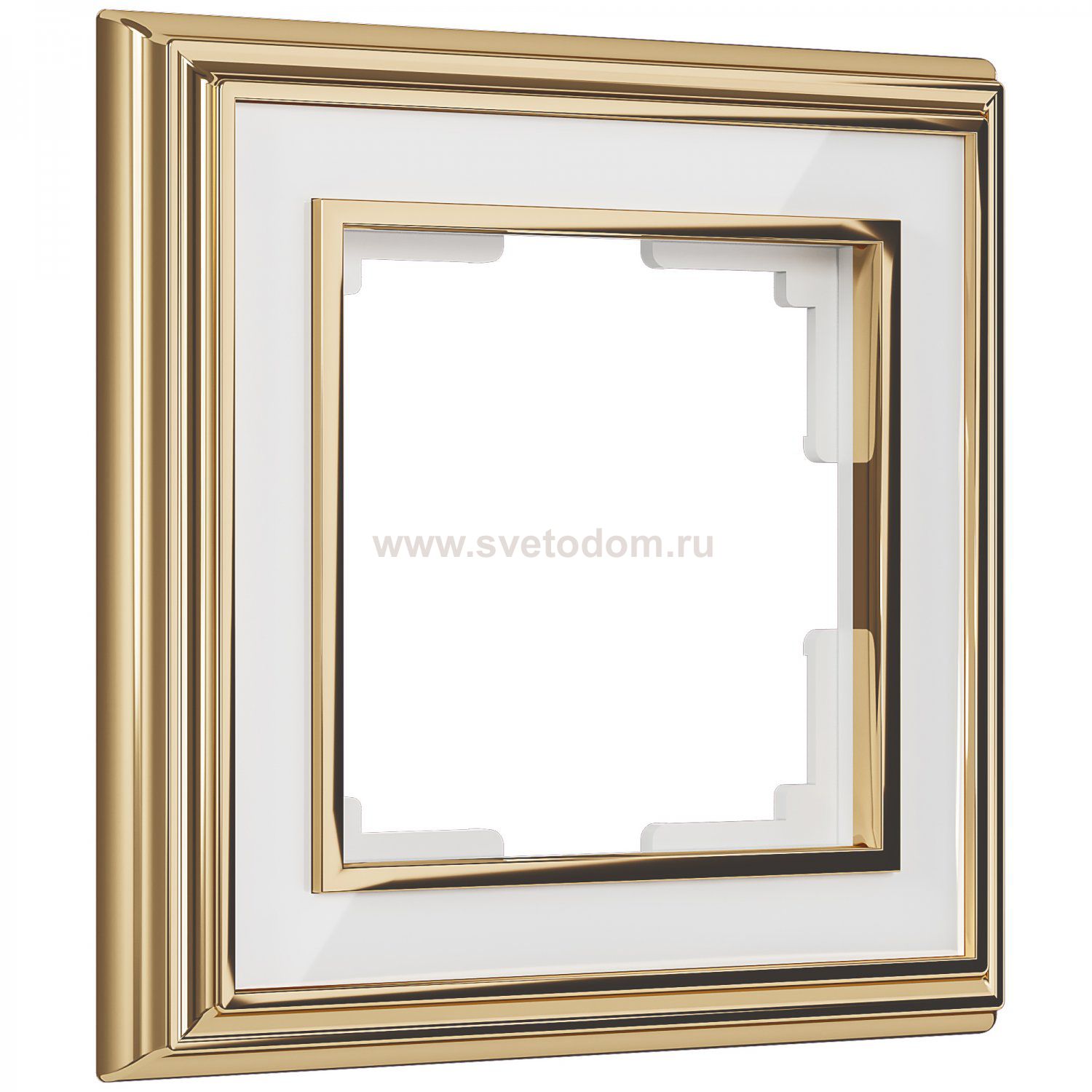 Рамка на 1 пост (золото/белый) W0011329 Werkel
