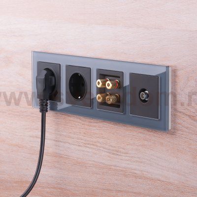 Акустическая розетка (черный матовый) Werkel W1185008