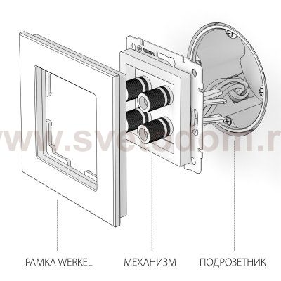 Акустическая розетка (черный матовый) Werkel W1185008