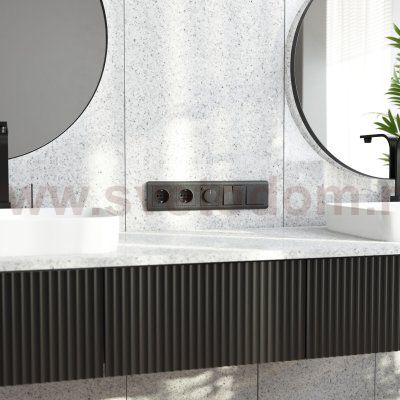 Рамка на 5 постов (графит) W0052104 Werkel
