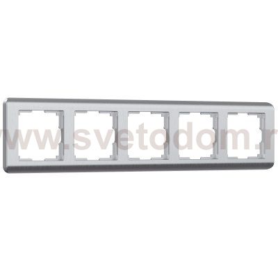 Рамка на 5 постов (серебряный) W0052106 Werkel