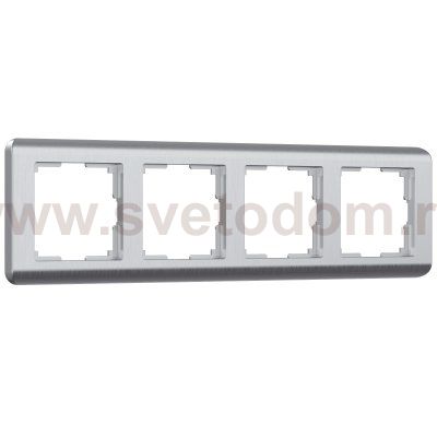 Рамка на 4 поста (серебряный) W0042106 Werkel