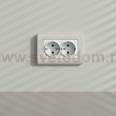 Рамка для двойной розетки (перламутровый) W0082113 Werkel
