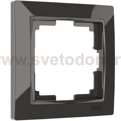Рамка на 1 пост (серо-коричневый, basic) W0012007 Werkel