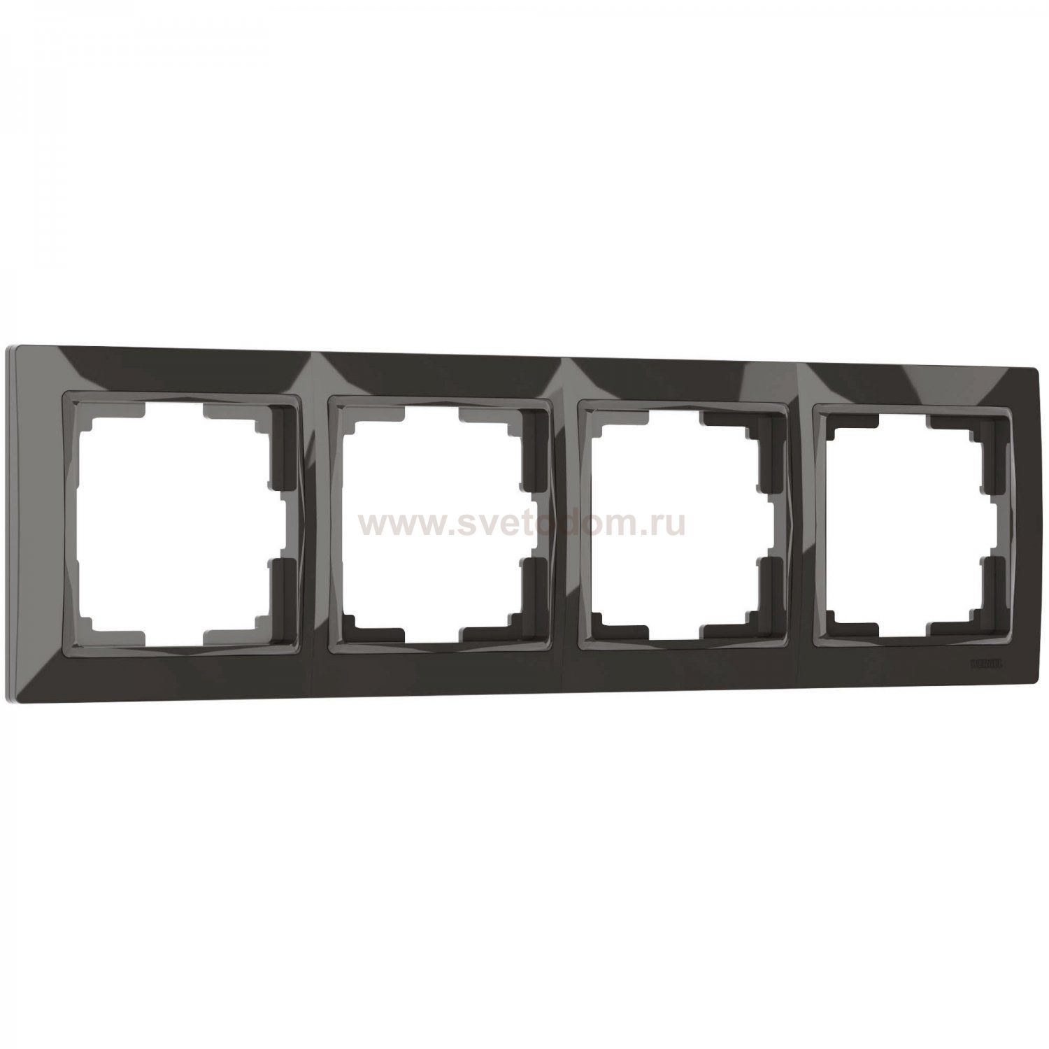 Рамка на 4 поста (серо-коричневый, basic) W0042007 Werkel