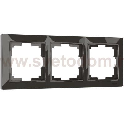 Рамка на 3 поста (серо-коричневый, basic) W0032007 Werkel