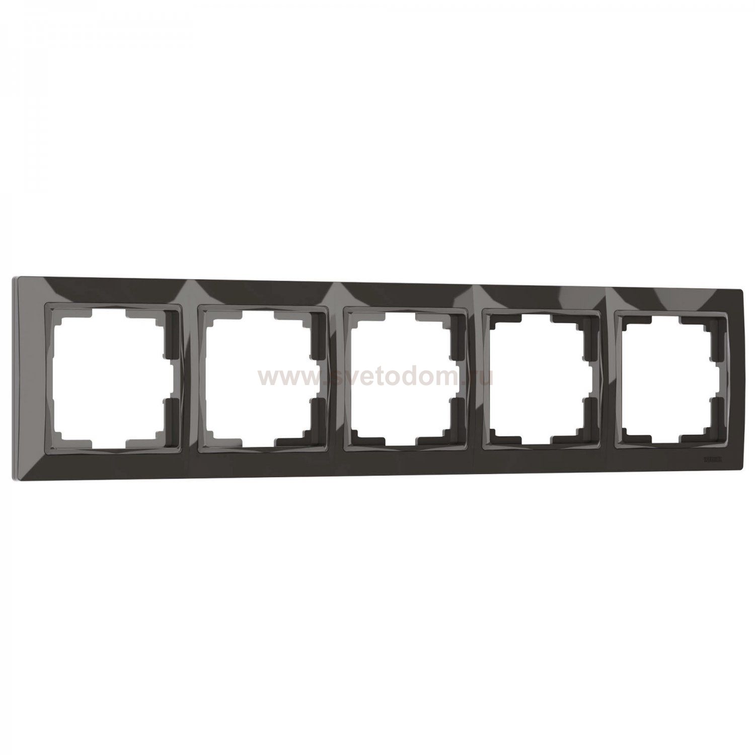 Рамка на 5 постов (серо-коричневый, basic) W0052007 Werkel