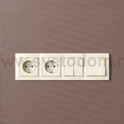 Рамка на 4 поста (слоновая кость, basic) W0042003 Werkel
