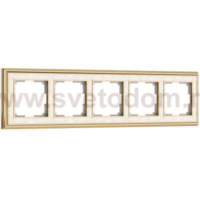 Рамка на 5 постов Palacio Gracia (золото/белый) Werkel W0051429