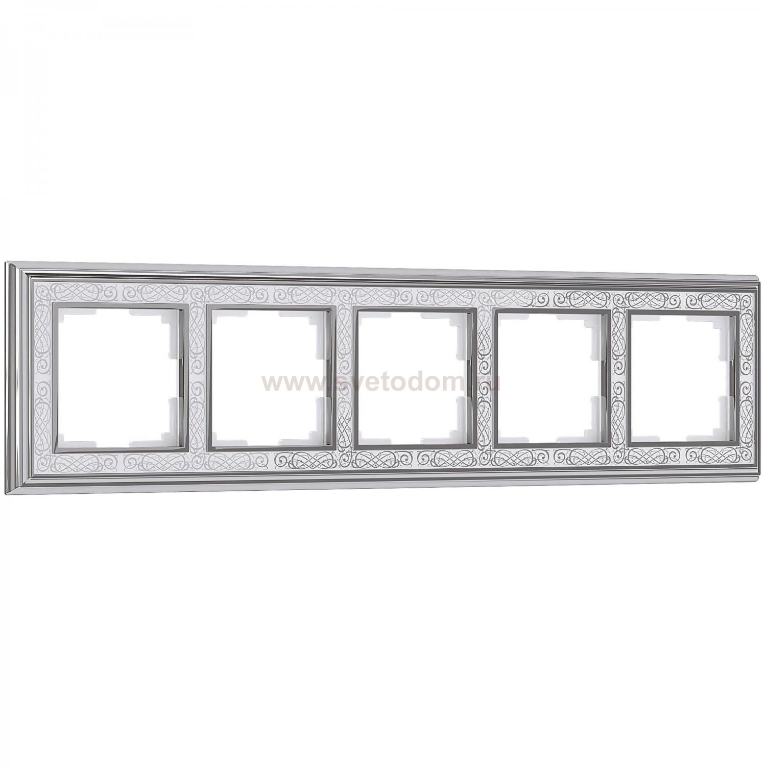 Рамка на 5 постов Palacio Gracia (хром/белый) Werkel W0051431