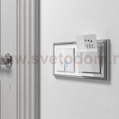 Рамка на 2 поста (хром/белый) W0021431 Werkel