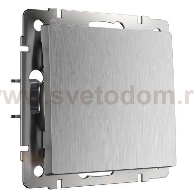 Выключатель одноклавишный проходной (cеребряный рифленый) W1112009 Werkel