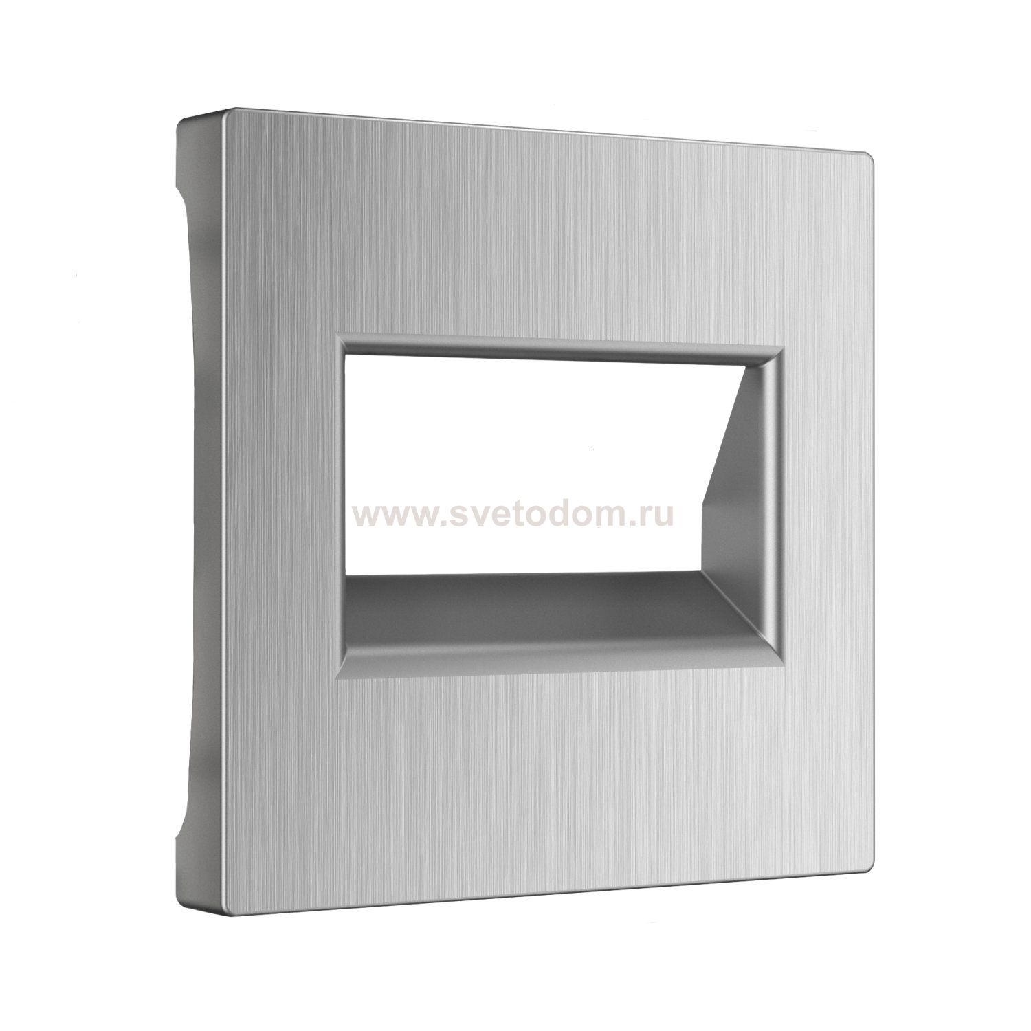 Накладка для двойной розетки Еthernet RJ-45 (серебряный рифленый) Werkel W1191109