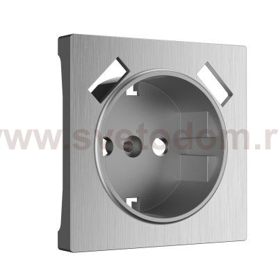 Накладка  для розетки USB (cеребряный рифленый) W1179509 Werkel